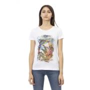 Casual Ronde Hals Korte Mouw T-shirt Trussardi , White , Dames