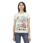 Korte Mouw Ronde Hals T-shirt Trussardi , Blue , Dames