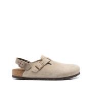 Zacht Suède Leren Klomp Birkenstock , Beige , Heren