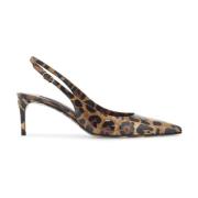 Leopard Print Slingback Pumps Dolce & Gabbana , Brown , Dames