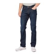 Regular Slim Dark Blue Jeans Lee , Blue , Heren