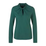 T-shirt met knoopsluiting en rits achteraan Marc Cain , Green , Dames