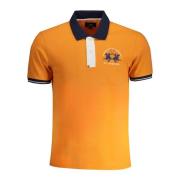 Oranje Polo Shirt met korte mouwen La Martina , Orange , Heren