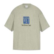 T-shirt met print Vetements , Gray , Heren