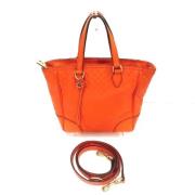 Pre-owned Leather handbags Gucci Vintage , Orange , Dames