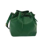 Pre-owned Leather shoulder-bags Louis Vuitton Vintage , Green , Dames