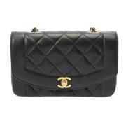 Pre-owned Leather chanel-bags Chanel Vintage , Black , Dames