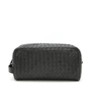 Pre-owned Leather clutches Bottega Veneta Vintage , Black , Dames