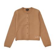 Bruine Merinowol Cardigan Sweater A.p.c. , Brown , Dames