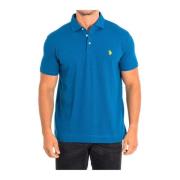 Turquoise Polo Shirt Korte Mouwen U.s. Polo Assn. , Blue , Heren