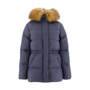 Luxe Winterjas met Capuchon - Blauw Jott , Blue , Dames