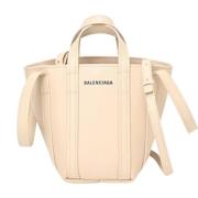 Pre-owned Leather balenciaga-bags Balenciaga Vintage , Beige , Dames