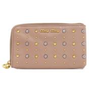 Pre-owned Leather wallets Miu Miu Pre-owned , Pink , Dames