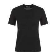 Zwarte T-shirt voor vrouwen Moncler , Black , Dames