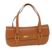 Pre-owned Leather handbags Bvlgari Vintage , Brown , Dames