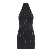 Kristalversierde Mini Jurk David Koma , Black , Dames