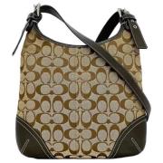 Pre-owned Canvas shoulder-bags Coach Pre-owned , Beige , Dames