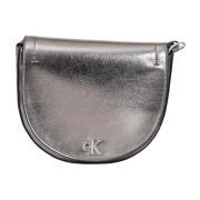 Grijze Crossbody Tas met Metalen Afwerking Calvin Klein , Gray , Dames