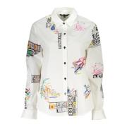 Witte damesblouse met lange mouwen Desigual , White , Dames