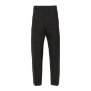 Luxe Wol Tapered Broek Lanvin , Gray , Heren