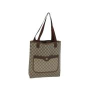 Pre-owned Leather totes Gucci Vintage , Beige , Dames