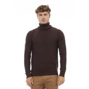 Dolcevita Trui met Lange Mouwen Alpha Studio , Brown , Heren