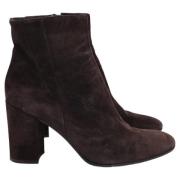 Pre-owned Suede boots Gianvito Rossi Pre-owned , Brown , Dames