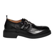 Zwarte Brogue Wingtip Dubbele Monk Strap Elia Maurizi , Black , Dames