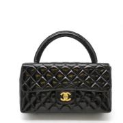 Pre-owned Leather chanel-bags Chanel Vintage , Black , Dames