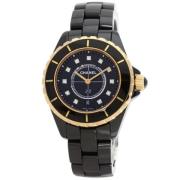 Pre-owned Rose Gold watches Chanel Vintage , Black , Dames