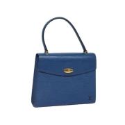 Pre-owned Leather handbags Louis Vuitton Vintage , Blue , Dames