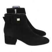 Pre-owned Suede boots Sergio Rossi Pre-owned , Black , Dames