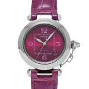 Pre-owned Stainless Steel watches Cartier Vintage , Purple , Heren