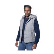 Grijze Wollen Mouwloze Hoodie Jas Gran Sasso , Gray , Heren