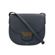 Pre-owned Leather celine-bags Celine Vintage , Blue , Dames