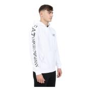 Witte Hoodie Logo Serie Essential Fit Emporio Armani EA7 , White , Her...