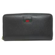 Pre-owned Leather wallets Gucci Vintage , Black , Dames