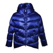 Down jacket in blue nylon Baldinini , Blue , Dames