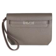 Pre-owned Leather handbags Hermès Vintage , Gray , Dames