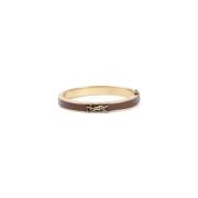 Bruine Messing Armband Saint Laurent , Brown , Dames