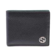 Pre-owned Leather wallets Gucci Vintage , Black , Dames