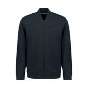 Piqué Bomber Rits Vest No Excess , Blue , Heren