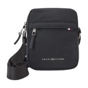 Zwarte Signature Mini Reporter Tas Tommy Hilfiger , Black , Heren