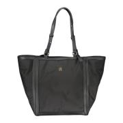 Zwarte Dames Schoudertas Contrast Details Tommy Hilfiger , Black , Dam...