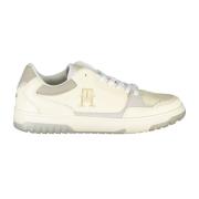 Sportieve Beige Vetersneakers met Contrastdetails en Logoprint Tommy H...