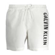 Heren Zwem Boxer Shorts Wit Calvin Klein , White , Heren