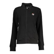 Zwarte Sweater met Rits en Lange Mouwen Fila , Black , Heren