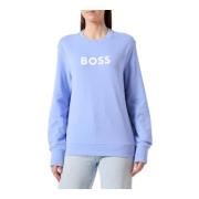 Dames Sweatshirt met Elaborate Design Hugo Boss , Blue , Dames