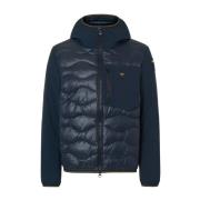 Blauwe hoodie met zakdetail Blauer , Blue , Heren