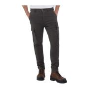 Houtgrijze Denim Broek Replay , Gray , Heren